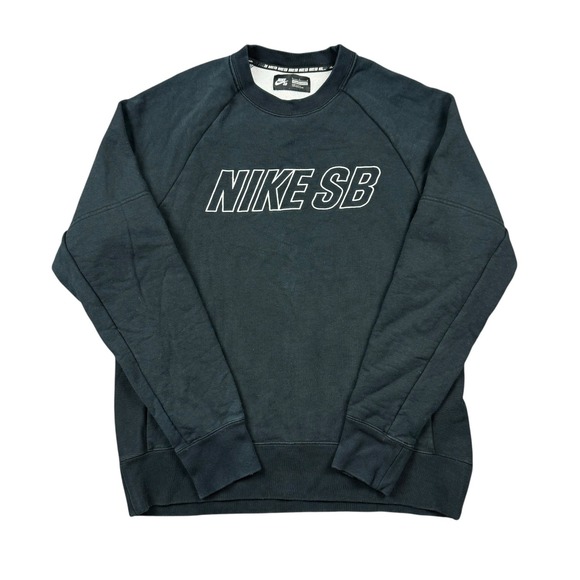 Nike Other - Nike SB Crewneck Sweatshirt Men Large Black Skateboarding Skater Spell Out Logo
